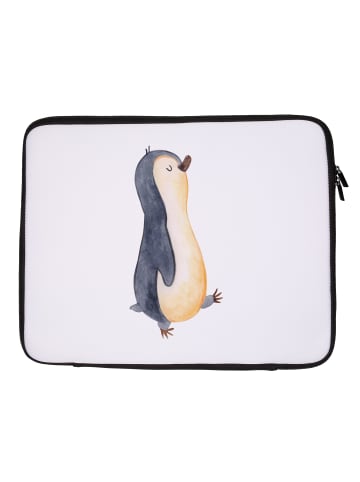Mr. & Mrs. Panda Notebook Tasche Pinguin marschieren ohne Spruch in Weiß