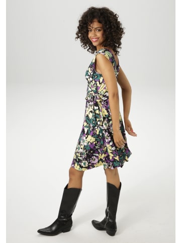 Aniston CASUAL Sommerkleid in schwarz-gelb