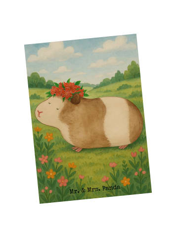 Mr. & Mrs. Panda Postkarte Meerschweinchen Weisheit Design ohne ... in Weiß