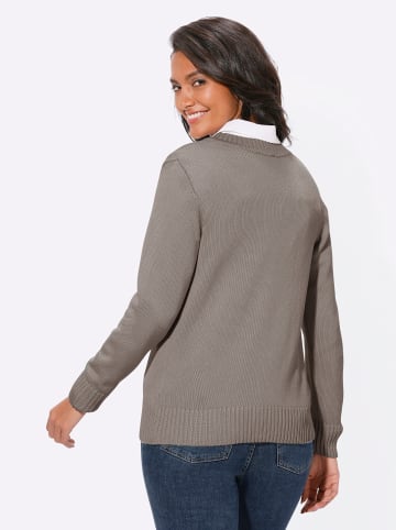 WITT WEIDEN Strickjacke in taupe-meliert