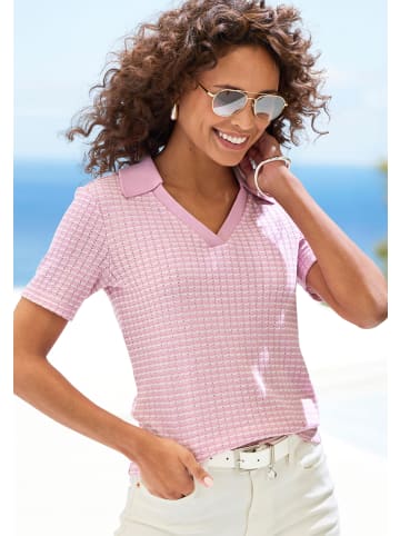 Vivance by Lascana Poloshirt in rose-creme