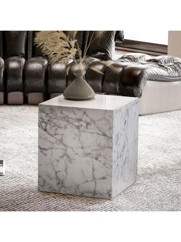 FineBuy Couchtisch in Weiß / MDF / 40x40x45