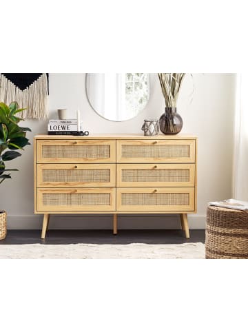 Beliani Kommode PEROTE in Braun/Gold - (W) 120 x (H) 75 x (L) 42 cm