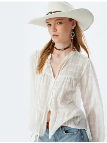 KOTON Bluse in Grauweiß