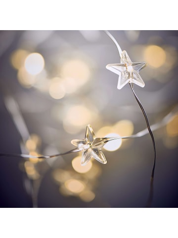 Butlers LED-Lichterkette STAR LIGHTS in Silber