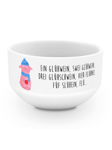 Mr. & Mrs. Panda Müslischale Schweinchen Glühwein mit Spruch in Weiß