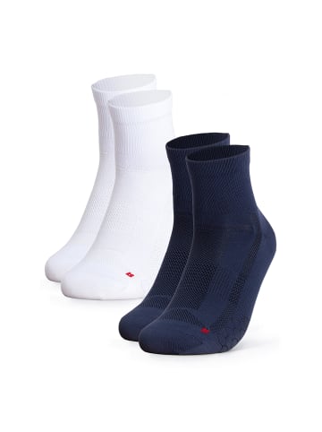 Occulto 2er Pack kurze Rennradsocken Thomas in Navy-Weiß