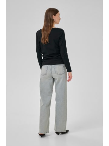 My Essential Wardrobe Langarm-Bluse LeaMW Slim/ Regular fit in Black