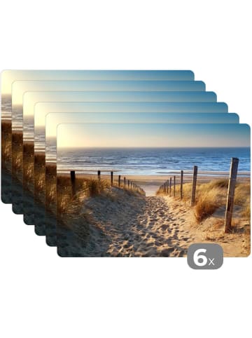 MuchoWow Platzset - Tischset (6-teilig) Blau, abwaschbar