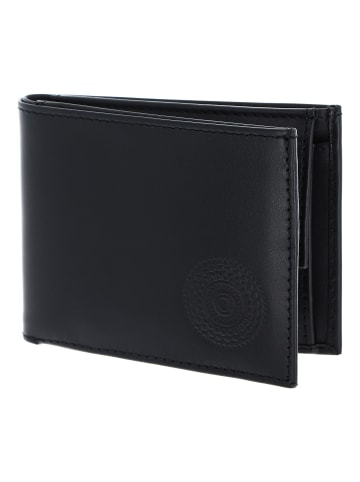 oxmox Leather Geldbörse RFID Schutz Leder 11 cm in schwarz-circle bloom
