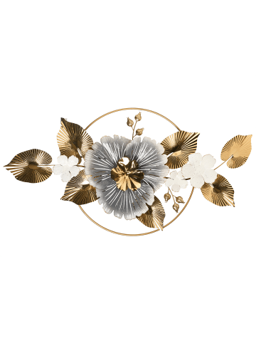 Beliani Wandobjekt TERBIUM in Gold/Silber - (W) 117 x (H) 56 x (L) 10 cm