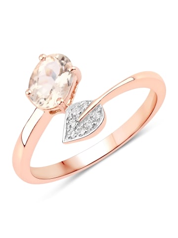 Rafaela Donata Ring Sterling Silber rosévergoldet Morganit rosa Topas weiß in roségold