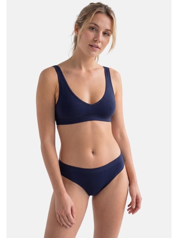 Conta Hüftslip Feinripp in Blau / beige