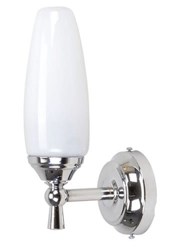 Licht-Erlebnisse Wandlampe (H)21 cm in Chrom Weiß