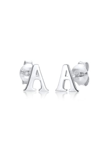 Elli Ohrringe 925 Sterling Silber Buchstabe, Buchstabe - A in Silber