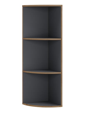 VCM Elegantes Holzregal Eckregal Regal Salia 3fach in Anthrazit