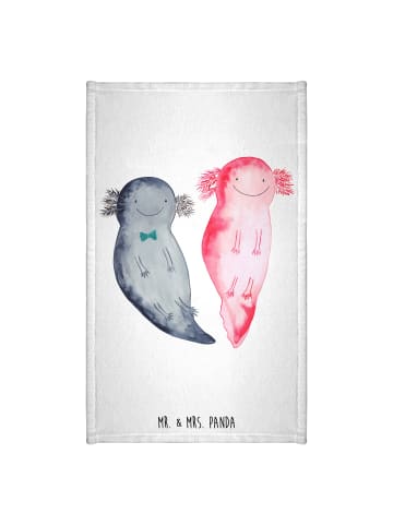 Mr. & Mrs. Panda Handtuch Axolotl Freundin ohne Spruch in Weiß