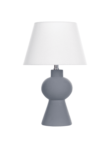 Beliani Tischleuchten FABILOS in Grau/Weiß - (W) 30 x (H) 48 x (L) 30 cm