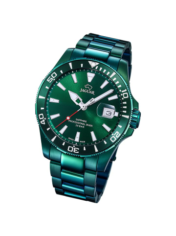 Jaguar Analog-Armbanduhr Jaguar Pro Diver grün groß (ca. 43,5mm)