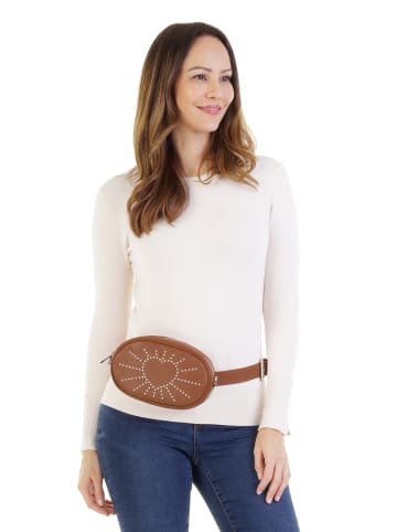 Cluty Gürteltasche echt Leder in cognac