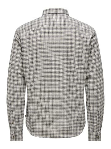Only&Sons Freizeit Karohemd Holzfäller Kariertes Flanellhemd in Braun-2