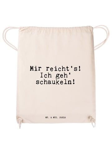 Mr. & Mrs. Panda Sportbeutel Mir reicht's! Ich geh'... mit Spruch in Creme