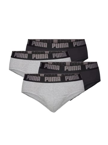 Puma Boxershorts MEN EVERYDAY BRIEF 4P in 008 - Dark Grey Melange / Black