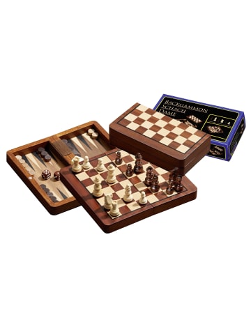 Philos 2517 - Schach Backgammon Dame Set, Reise - Ab 6 Jahren