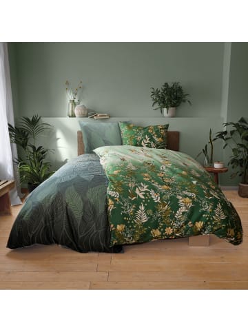 Kleine Wolke Mako-Satin Bettwäsche in tannengrün