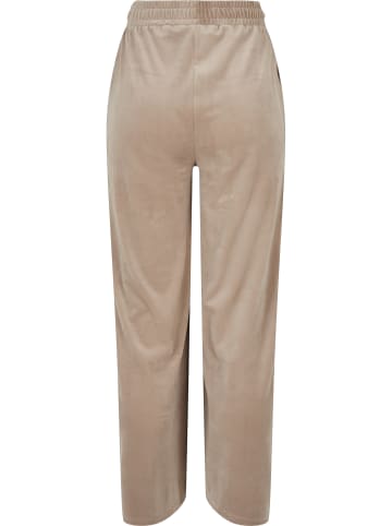 Urban Classics Urban Classics Damen Ladies High Waist Straight Velvet Sweatpants in softtaupe