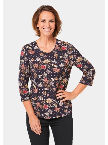 GOLDNER Bequemes Druckshirt im Mustermix in schwarz / bunt / gemustert