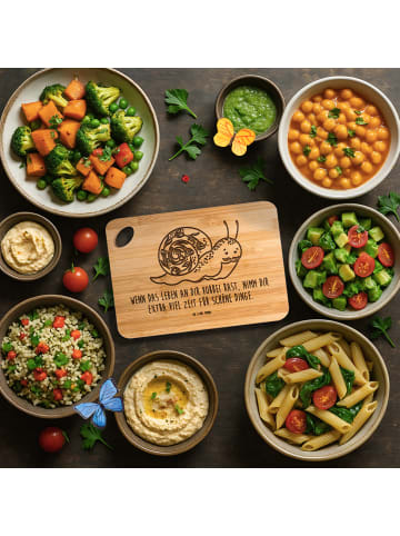 Mr. & Mrs. Panda Hackbrett Schnecke Sir mit Spruch in Braun