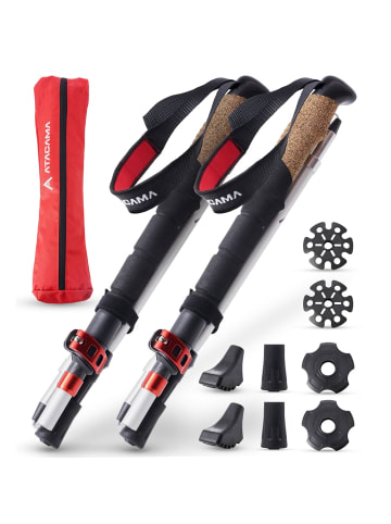 Atacama ATACAMA Teleskop Wanderstöcke - CarbonMix - faltbar - Ultra leicht mit viel Zub