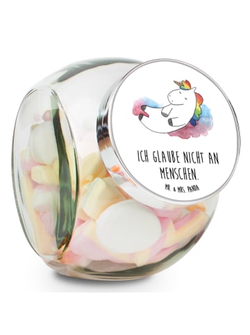 Mr. & Mrs. Panda Bonbonglas Einhorn Wolke 7 mit Spruch in Weiß