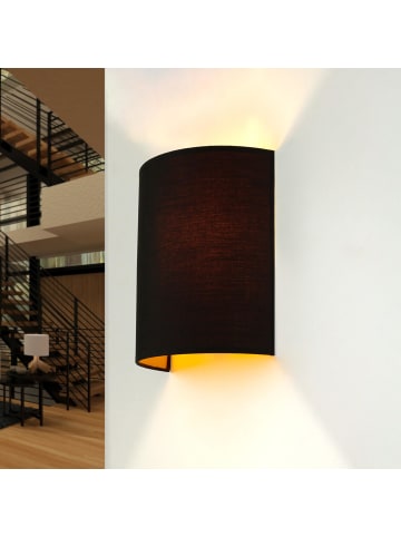 Licht-Erlebnisse Wandlampe in Schwarz gold