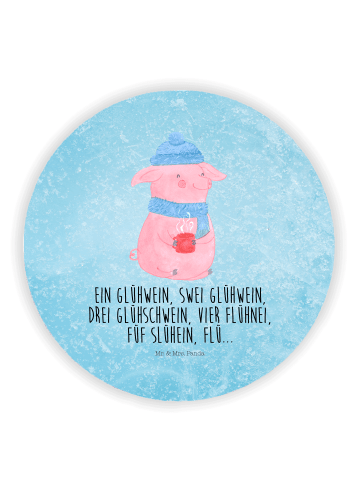 Mr. & Mrs. Panda Magnet für Fotos Schweinchen Glühwein mit Spruch in Eisblau