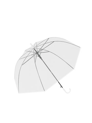 Yuhu Stockregenschirm transparent 2er Set mit Automatikfunktion 100 cm in Weiß