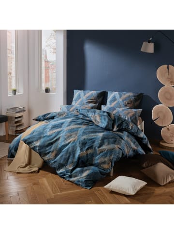 Erwin Müller Edel Flanell Bettwäsche in blau