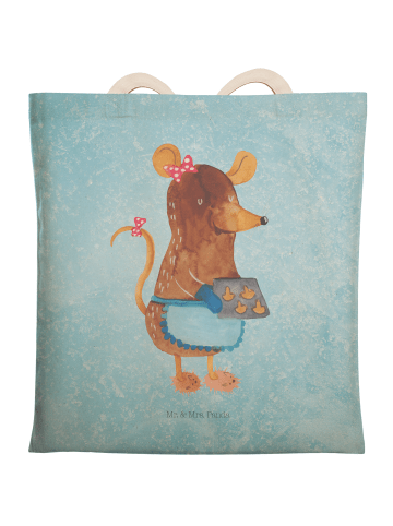 Mr. & Mrs. Panda Taschen Shopper Maus Kekse ohne Spruch in Eisblau