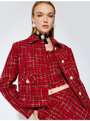 KOTON Blazer in Rot Gemustert