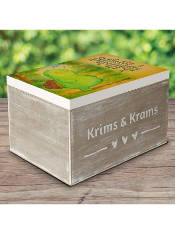 Mr. & Mrs. Panda Holzkiste Schildkröte Pfeifen Design mit Spruch in Weiß