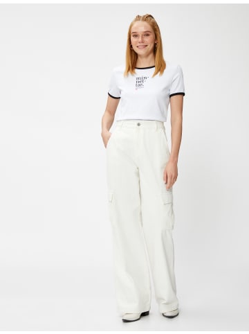 KOTON T-shirt in Weiß