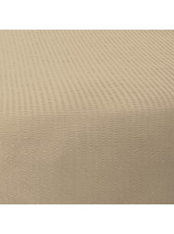Erwin Müller Seersucker Spannbettlaken Wertingen in taupe