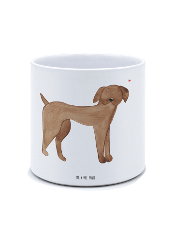 Mr. & Mrs. Panda Pflanzkübel Hund Dogge ohne Spruch in Weiß