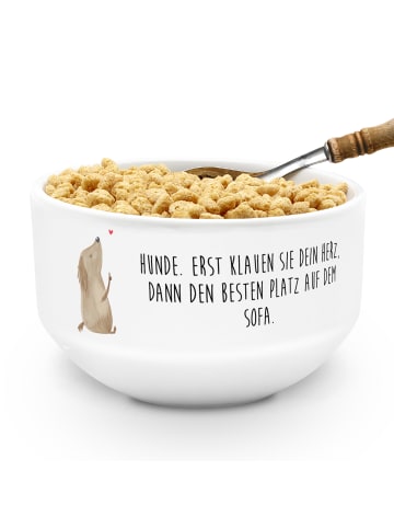 Mr. & Mrs. Panda schale Hund Liebe mit Spruch in Weiß