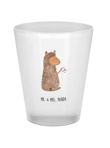 Mr. & Mrs. Panda Schnapsglas Alpaka Fahne ohne Spruch in Transparent