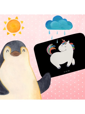 Mr. & Mrs. Panda duschmatten Einhorn Stolzieren ohne Spruch in Schwarz