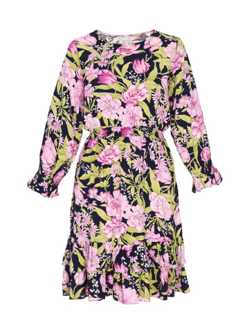 Usha Women Dress in navy multicolor