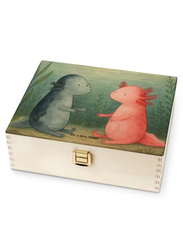 Mr. & Mrs. Panda Tee Kiste Axolotl Liebe Design ohne Spruch in Weiß