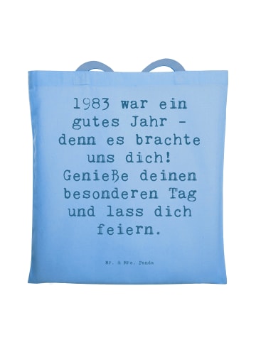 Mr. & Mrs. Panda Uni Tasche Spruch 1983 Geburtstag mit Spruch in Sky Blue